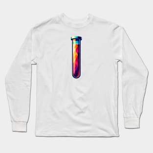 Abstract Geometric Test Tube: Science Artwork Long Sleeve T-Shirt